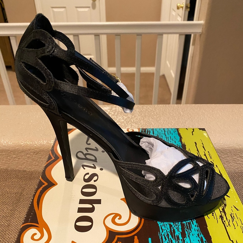 Zigi Soho Shirley black satin sandal